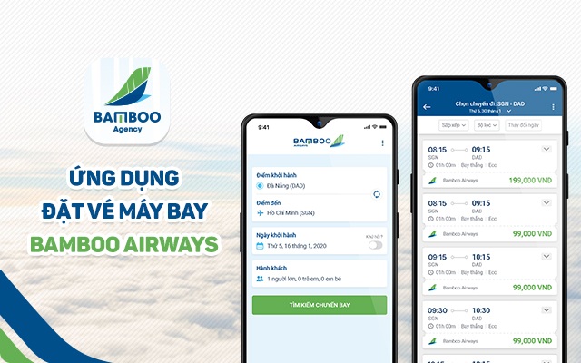 App đặt vé máy bay Bamboo